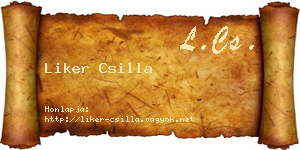 Liker Csilla névjegykártya